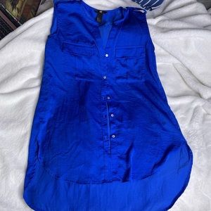 Blue silk cover up